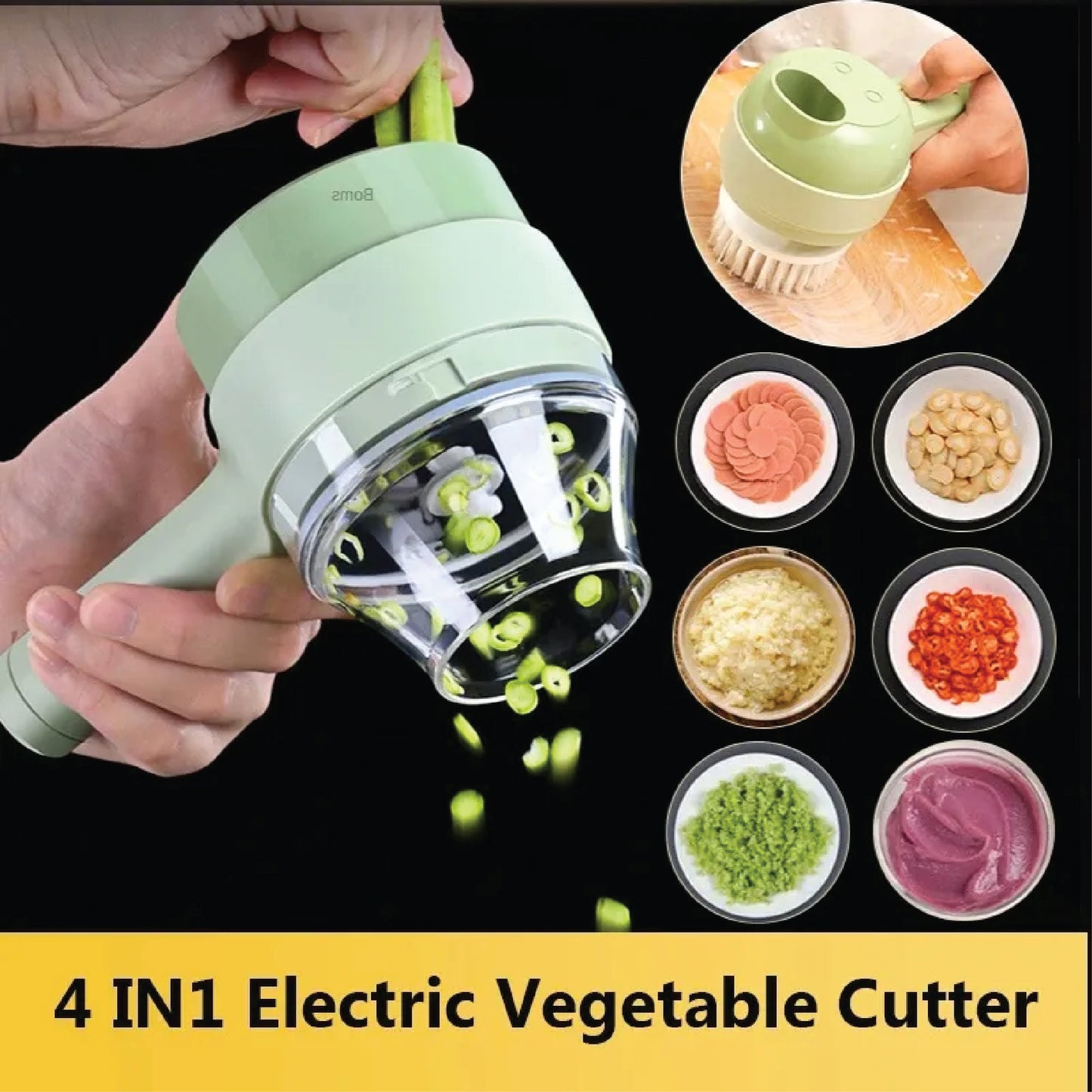 4 in 1 Rechargeable Handheld Hammer Vegetable Cutter Set